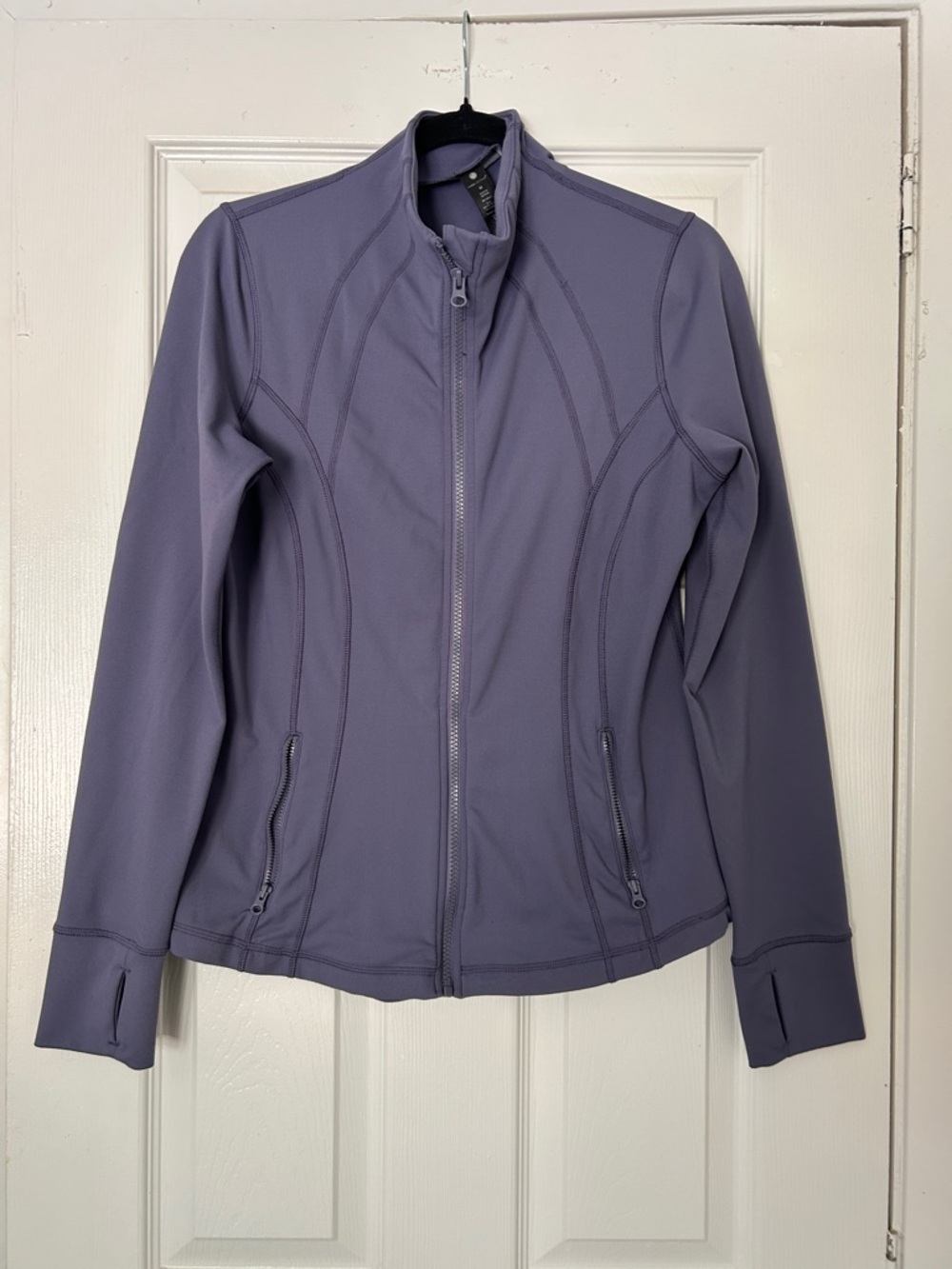 Yogalicious purple athletic jacket with thumb holes
